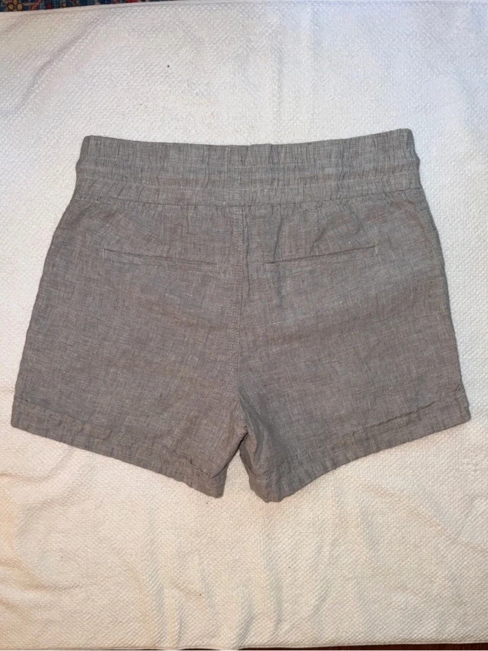 ATHLETA Cabo Linen Grey Heather Shorts 4” | Size 2